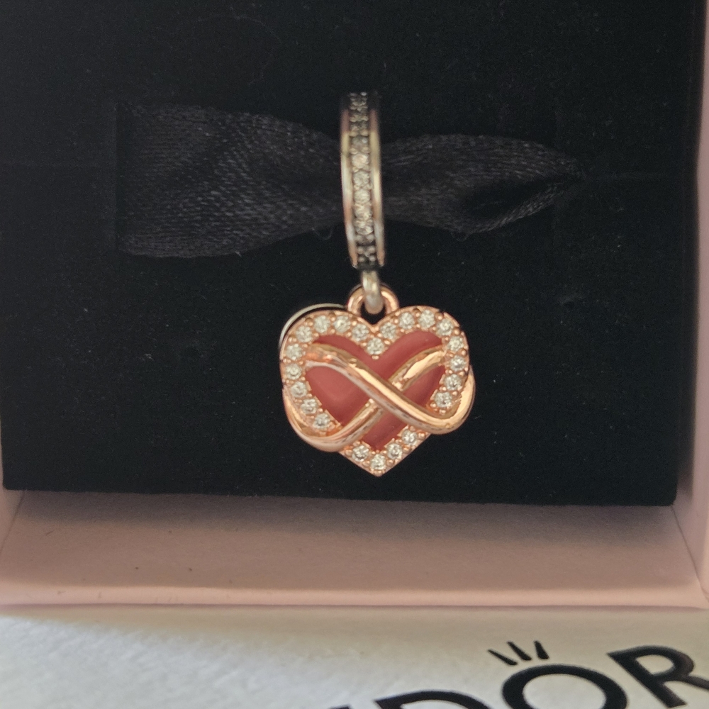 Pandora Rose Gold Heart Infinity Pendant